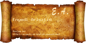Enyedi Arisztid névjegykártya